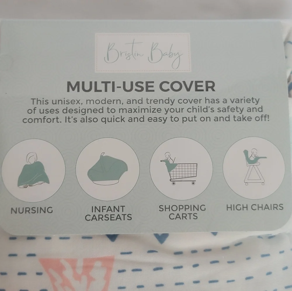 Bristin Baby 4-in-1 Multi-use Cover | Nursing  Carseat Shopping Cart High Chair